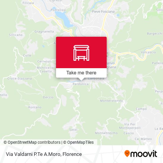 Via Valdarni P.Te A.Moro map