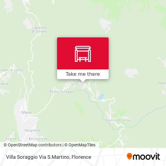 Villa Soraggio Via S.Martino map
