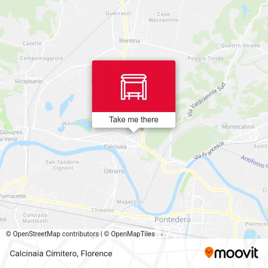 Calcinaia Cimitero map
