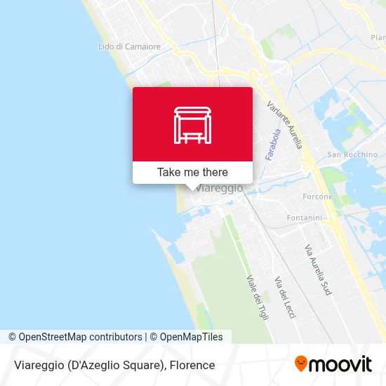Viareggio (D'Azeglio Square) map