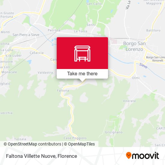 Faltona Villette Nuove map