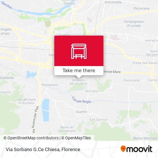 Via Sorbano G.Ce Chiesa map