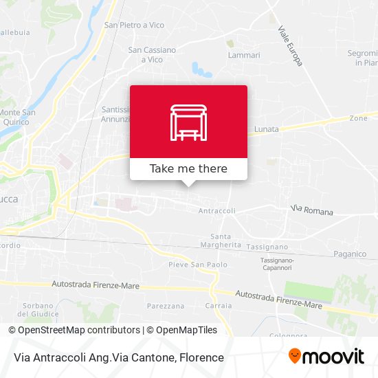 Via Antraccoli Ang.Via Cantone map