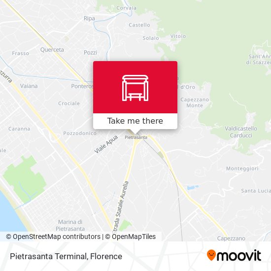 Pietrasanta Terminal map