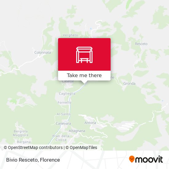 Bivio Resceto map