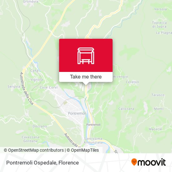 Pontremoli Ospedale map