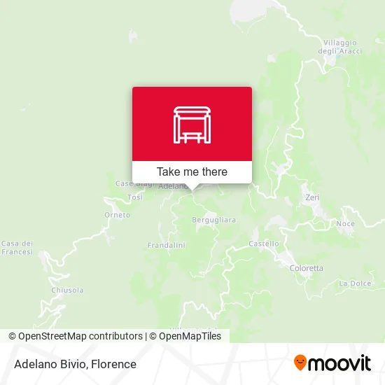 Adelano Bivio map