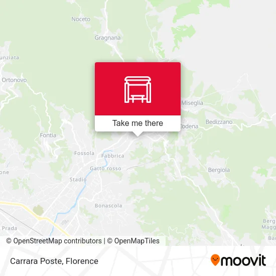Carrara Poste map