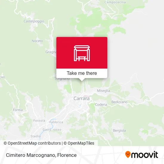 Cimitero Marcognano map