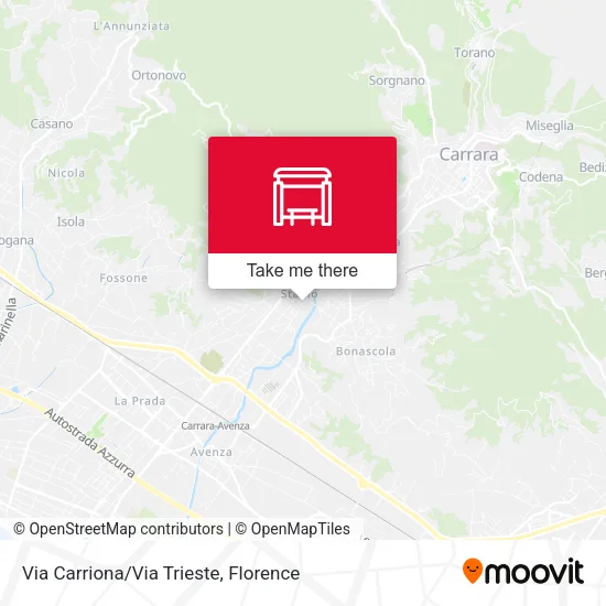 Via Carriona/Via Trieste map