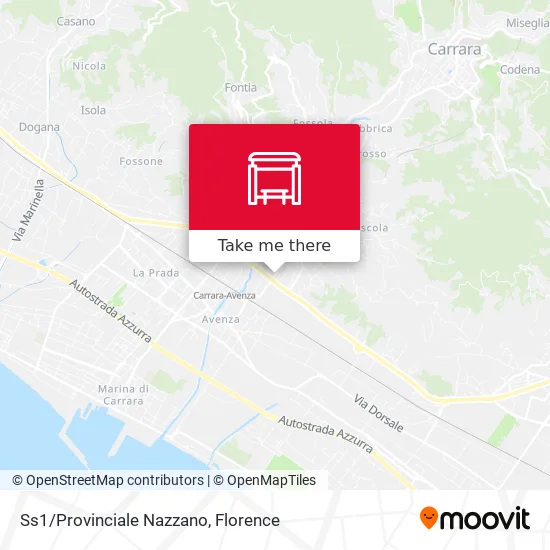 Ss1/Provinciale Nazzano map