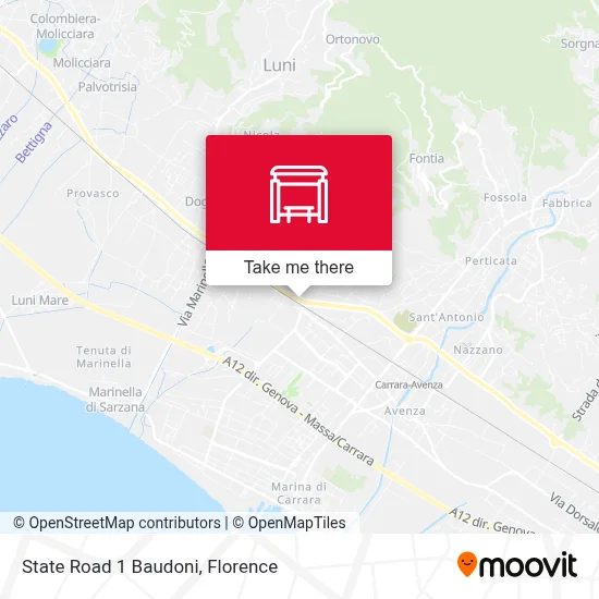 State Road 1 Baudoni map