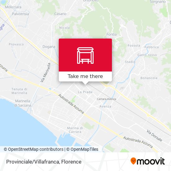Provinciale/Villafranca map