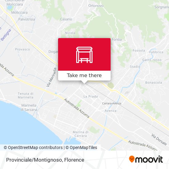 Provinciale/Montignoso map