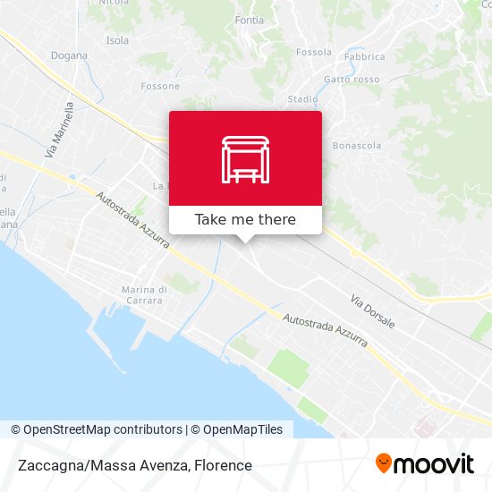 Zaccagna/Massa Avenza map
