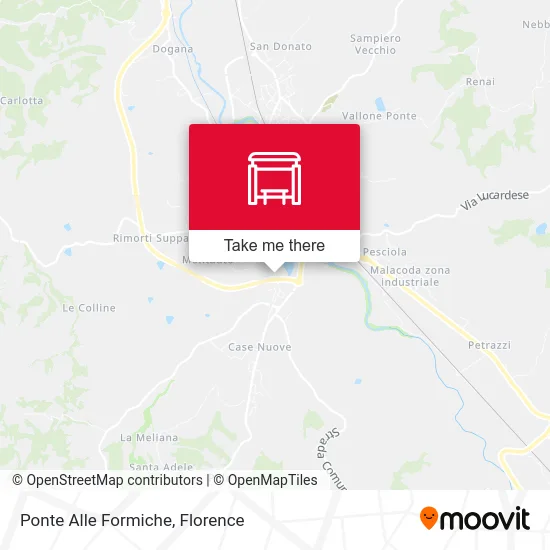 Ponte Alle Formiche map