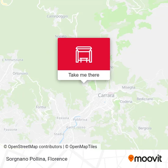 Sorgnano Pollina map