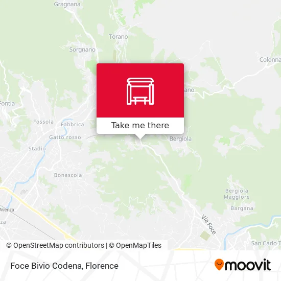 Foce Bivio Codena map