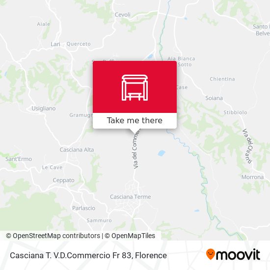 Casciana T. V.D.Commercio Fr 83 map