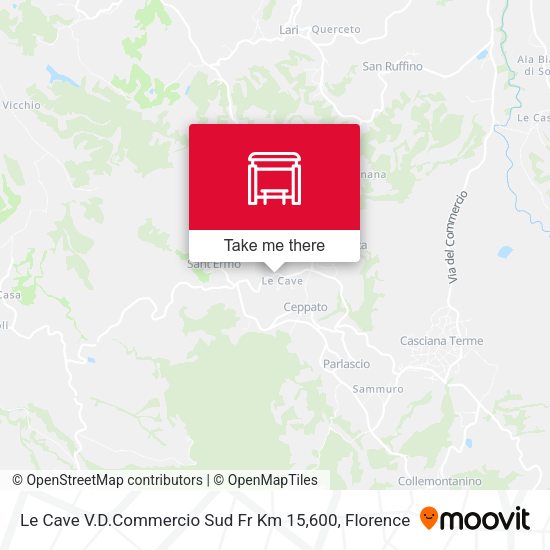 Le Cave V.D.Commercio Sud Fr Km 15,600 map