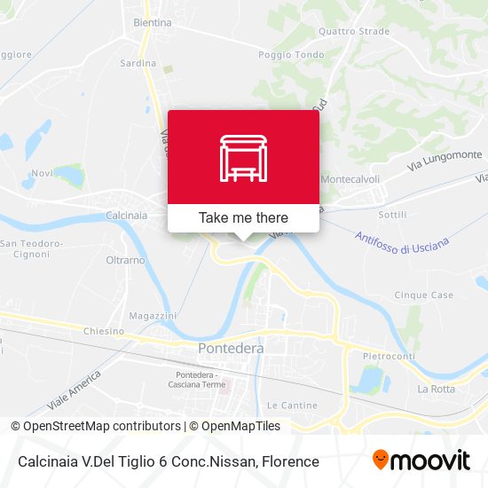 Calcinaia V.Del Tiglio 6 Conc.Nissan map