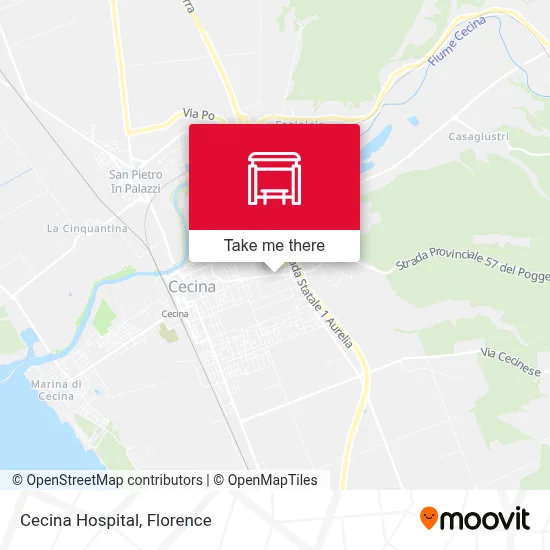 Cecina Hospital map