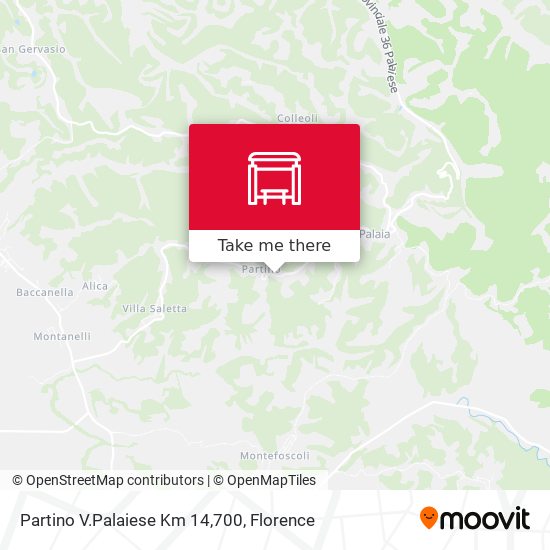 Partino V.Palaiese Km 14,700 map