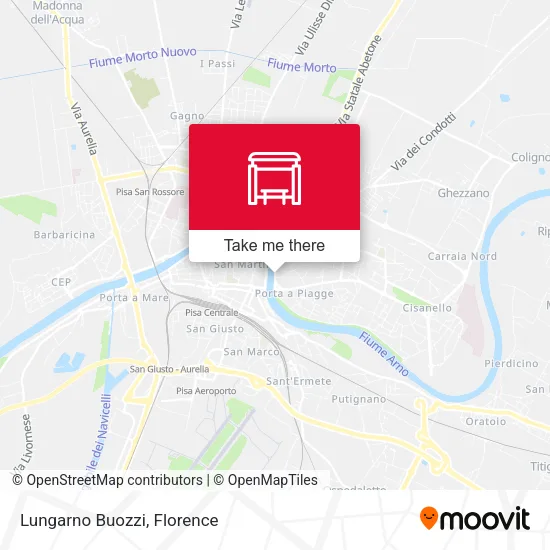 Lungarno Buozzi map