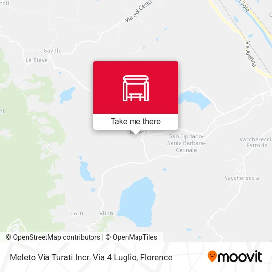 Meleto Via Turati Incr. Via 4 Luglio map