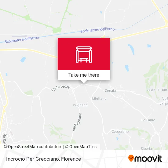Incrocio Per Grecciano map