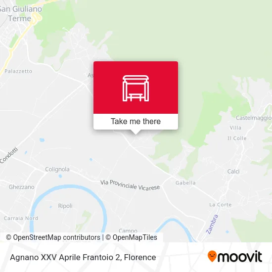 Agnano XXV Aprile Frantoio 2 map