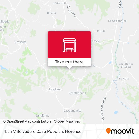 Lari V.Belvedere Case Popolari map