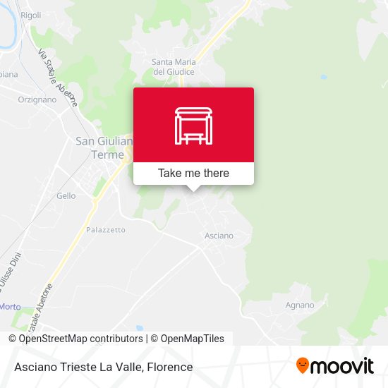 Asciano Trieste La Valle map