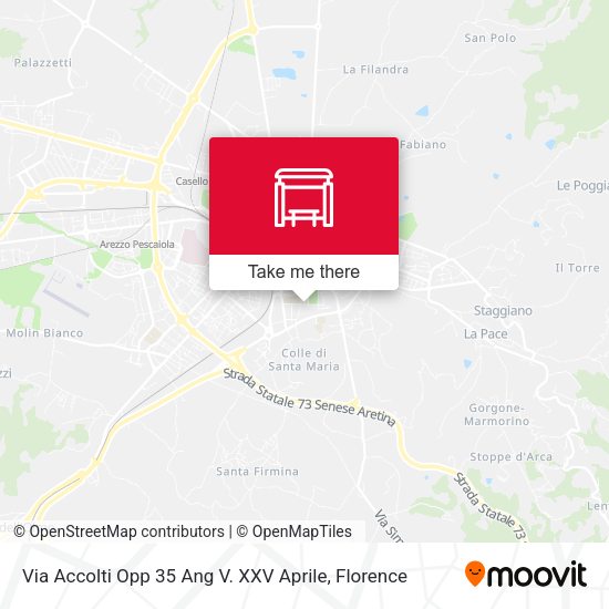 Via Accolti Opp 35 Ang V. XXV Aprile map