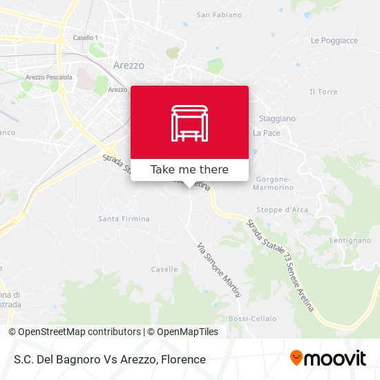 S.C. Del Bagnoro Vs Arezzo map