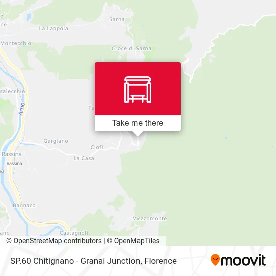 SP.60 Chitignano - Granai Junction map