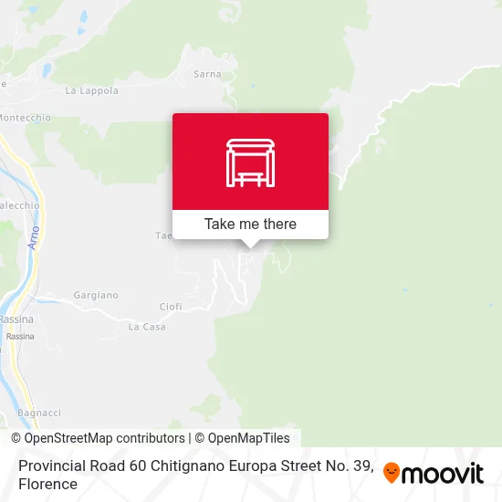 Provincial Road 60 Chitignano Europa Street No. 39 map