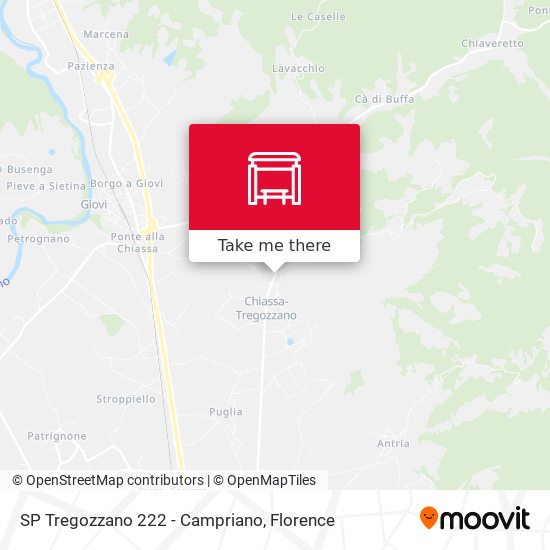 SP Tregozzano 222 - Campriano map