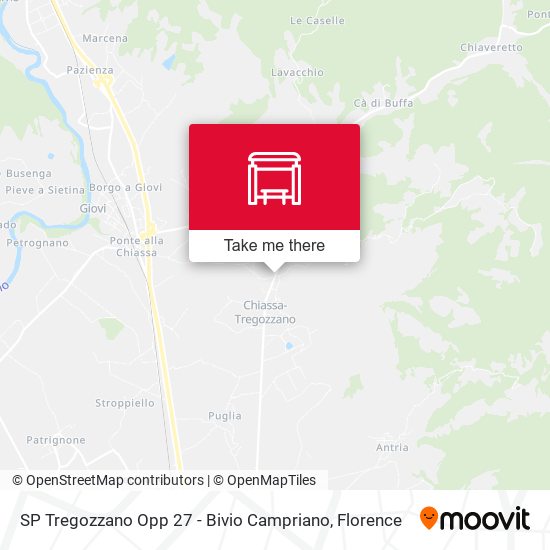 SP Tregozzano Opp 27 - Bivio Campriano map