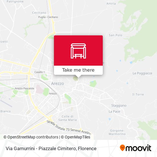 Via Gamurrini - Piazzale Cimitero map