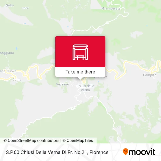 S.P.60 Chiusi Della Verna Di Fr. Nc.21 map