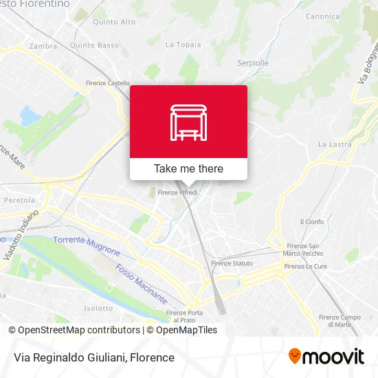 Via Reginaldo Giuliani map