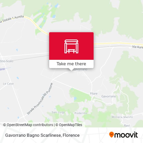 Gavorrano Bagno Scarlinese map