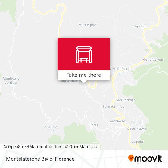 Montelaterone Bivio map