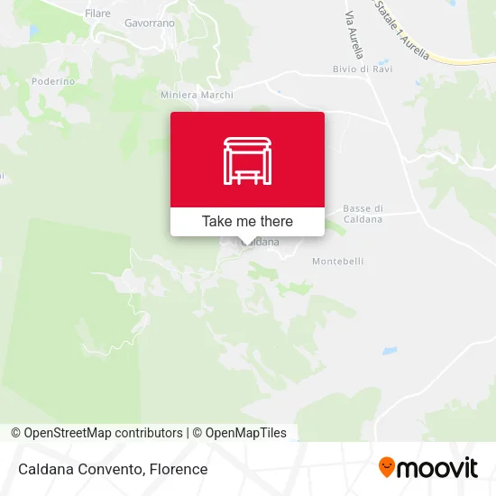 Caldana Convento map