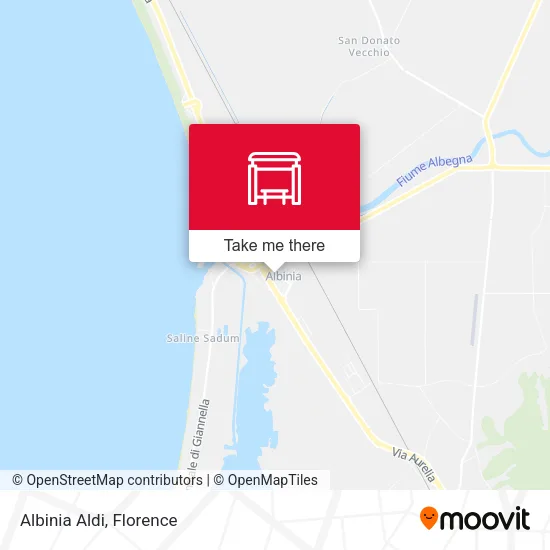 Albinia Aldi map