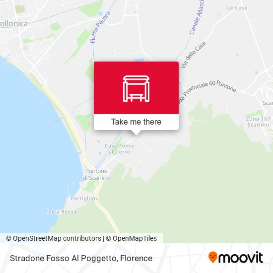 Stradone Fosso Al Poggetto map