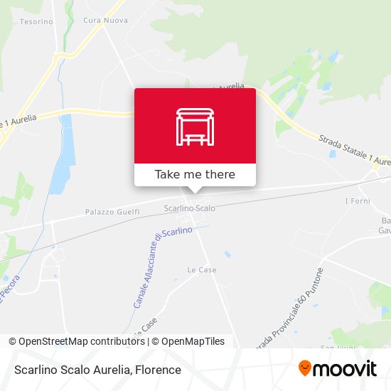 Scarlino Scalo Aurelia map