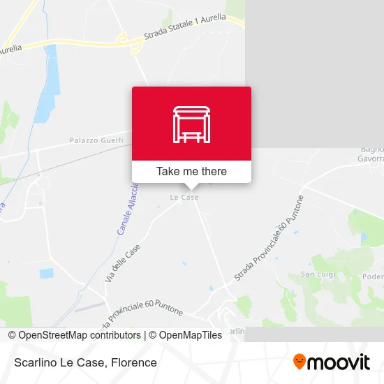 Scarlino Le Case map