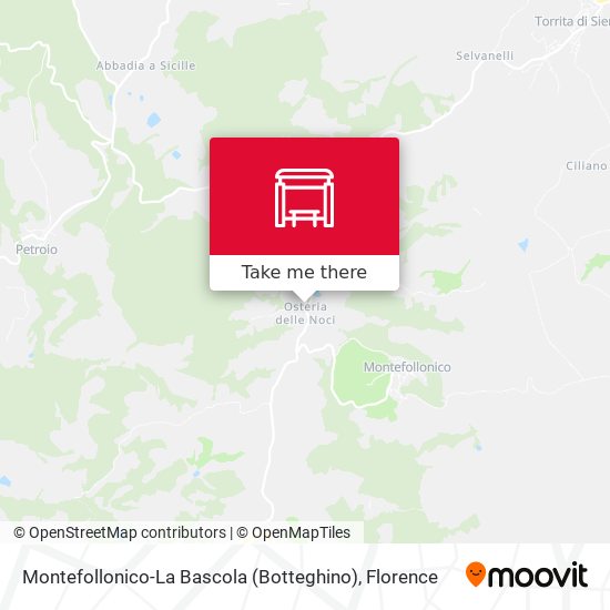 Montefollonico-La Bascola (Botteghino) map